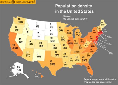 population density by state.